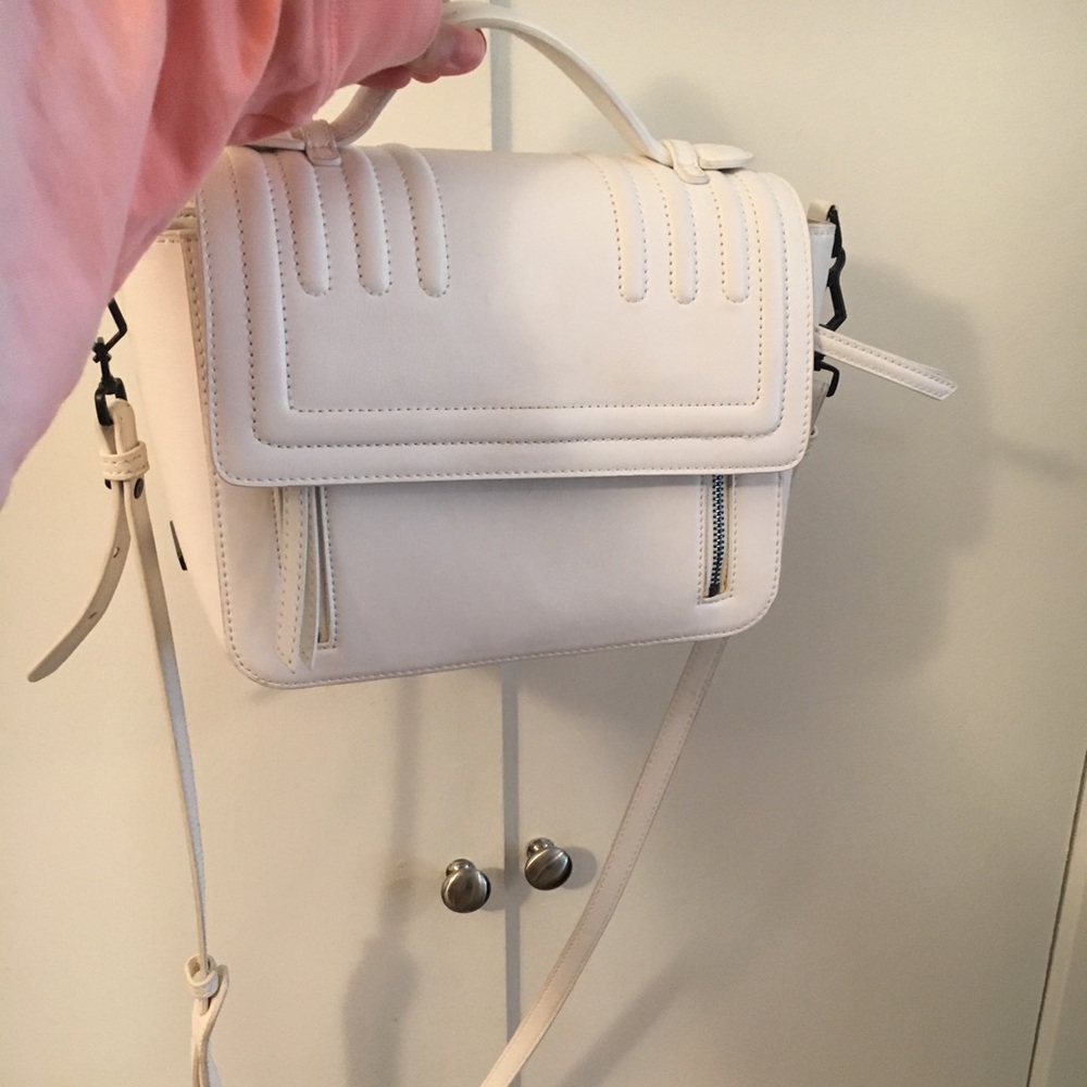 Charles & Keith white crossbody handbag for woman